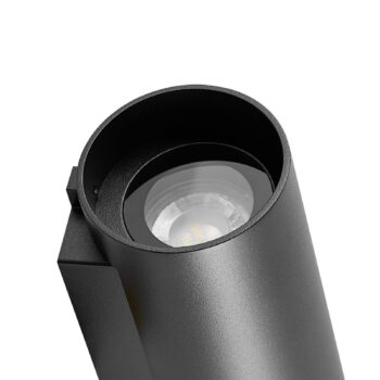 Vonkajšie nástenné svietidlo CAN, čierne, 2-pl. Ø 8 cm IP65 kov GU10