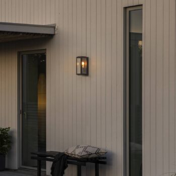 Vonkajšie nástenné svietidlo Carpi čierna 12,5x30