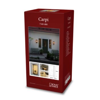 Vonkajšie nástenné svietidlo Carpi, mosadz, šírka 20,5 cm