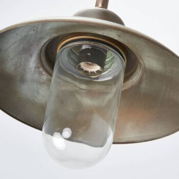 Vonkajšie nástenné svietidlo Casale, výška 60 cm, starožitná mosadz