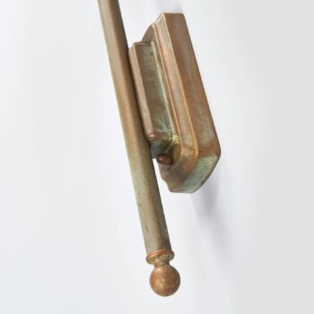 Vonkajšie nástenné svietidlo Casale, výška 60 cm, starožitná mosadz