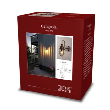 Vonkajšie nástenné svietidlo Cerignola hrdzavá