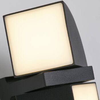Vonkajšie nástenné svietidlo Dakota LED, čierne, výška 21 cm, verzia s 2
