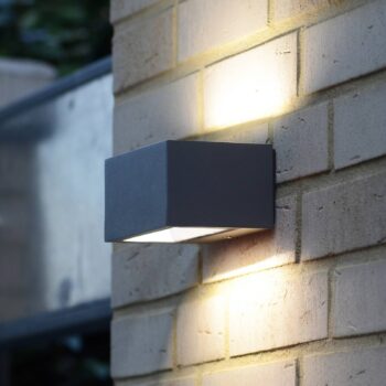 Vonkajšie nástenné svietidlo Gemini LED, 22 cm, 4 000 K, antracit