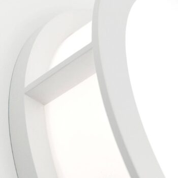 Vonkajšie nástenné svietidlo Henry, Ø 30 cm biela