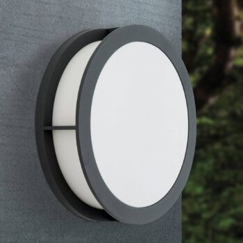 Vonkajšie nástenné svietidlo Henry Ø 30cm antracit