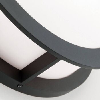 Vonkajšie nástenné svietidlo Henry Ø 30cm antracit