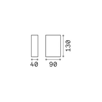 Vonkajšie nástenné svietidlo Ideal Lux Tetris-2, antracit, hliník