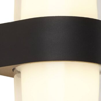 Vonkajšie nástenné svietidlo LED Pittsburgh up/downlight, čierne, okrúhle