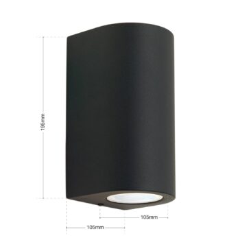 Vonkajšie nástenné svietidlo Laurenz up-/downlight