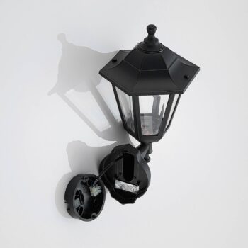 Vonkajšie nástenné svietidlo Lindby LED Iavo, čierne, svietidlo, 38 cm