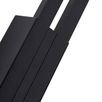 Vonkajšie nástenné svietidlo Lindby LED Sakari, čierne, hliník, výška 59 cm