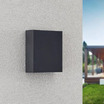 Vonkajšie nástenné svietidlo Lindby LED Ugar, 13 cm, antracit, hore/dole