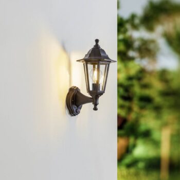 Vonkajšie nástenné svietidlo Lindby Nane, senzor, svietidlo, odolné voči
