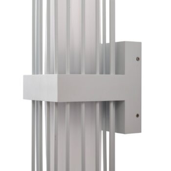 Vonkajšie nástenné svietidlo Lucande Chandan, 42 cm, biele, kov, IP54