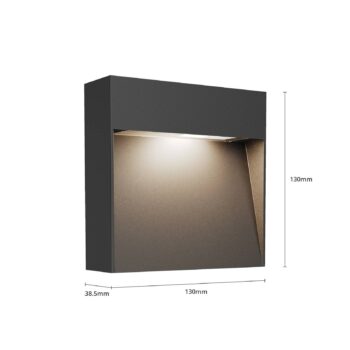 Vonkajšie nástenné svietidlo Lucande Noreia, 13 cm, antracit, IP65, G9