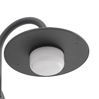Vonkajšie nástenné svietidlo Lucande Zamalino, 31 cm, antracit, senzor