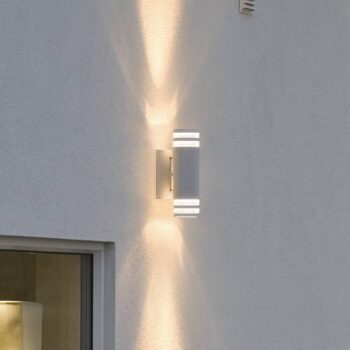 Vonkajšie nástenné svietidlo Modena 2-pl., biele