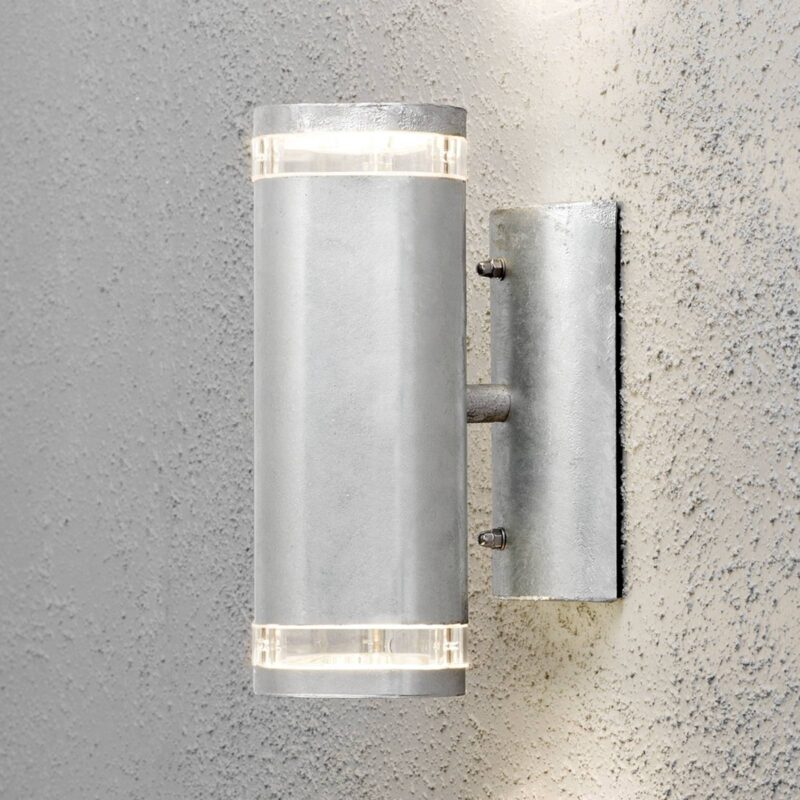 Vonkajšie nástenné svietidlo Modena, 2-pl. sivé Vonkajšie nástenné svietidlo Modena, 2-pl. sivé