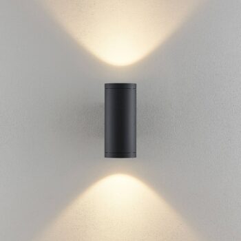 Vonkajšie nástenné svietidlo Molto Luce LED Foris Round Double, antracit