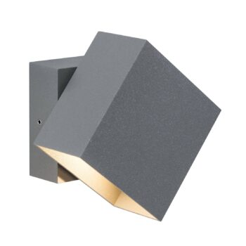 Vonkajšie nástenné svietidlo Paulmann Cybo LED, 2 700 K, 10x10 cm, sivé