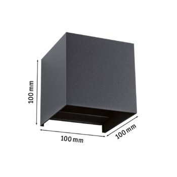 Vonkajšie nástenné svietidlo Paulmann Cybo LED, RGBW, 10x10cm, antracit