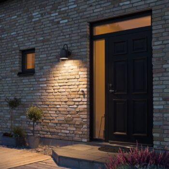 Vonkajšie nástenné svietidlo Perugia, čierne