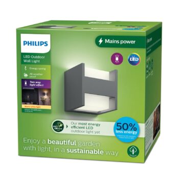 Vonkajšie nástenné svietidlo Philips LED Arbour UE, 2 svetlá 2 700 K