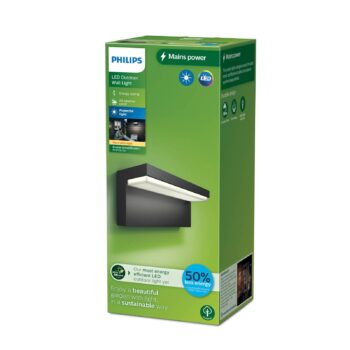 Vonkajšie nástenné svietidlo Philips LED Bustan UE, 2 700 K