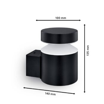 Vonkajšie nástenné svietidlo Philips LED Laven, výška 13,5 cm