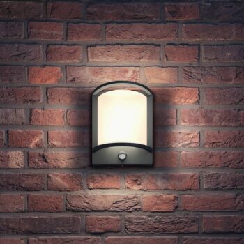 Vonkajšie nástenné svietidlo Philips LED Samondra UE, senzor