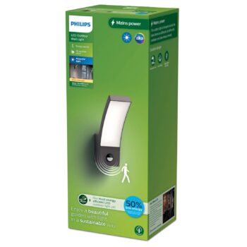 Vonkajšie nástenné svietidlo Philips LED Splay UE, senzor