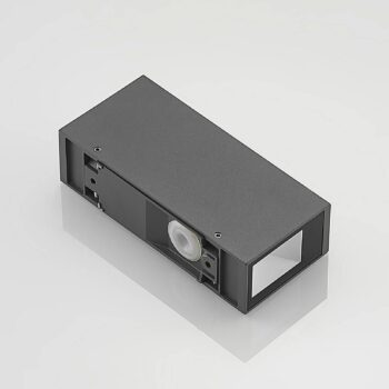 Vonkajšie nástenné svietidlo Prios Loriava LED v tmavosivej farbe