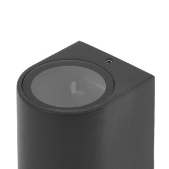 Vonkajšie nástenné svietidlo Prios Tetje, čierne, okrúhle, 16 cm