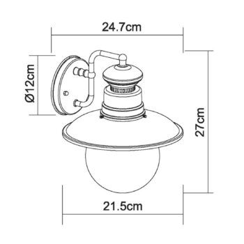 Vonkajšie nástenné svietidlo Sella matná oceľ
