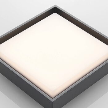 Vonkajšie stropné LED svietidlo Birta hranaté 27cm