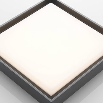 Vonkajšie stropné LED svietidlo Birta hranaté 34cm