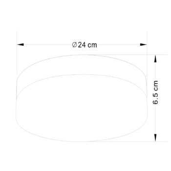 Vonkajšie stropné svietidlo Vranos, matná čierna, Ø 24 cm, hliník