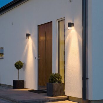 Vonkajšie svietidlo Modena, 1-pl., 2 výrezy čierne