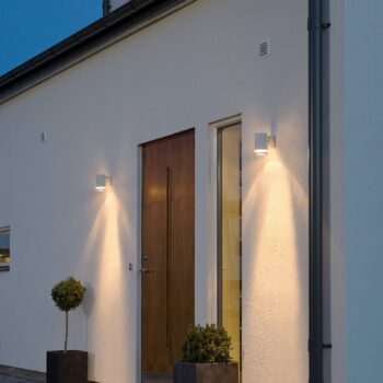 Vonkajšie svietidlo Modena s výrezom 1-pl. biele