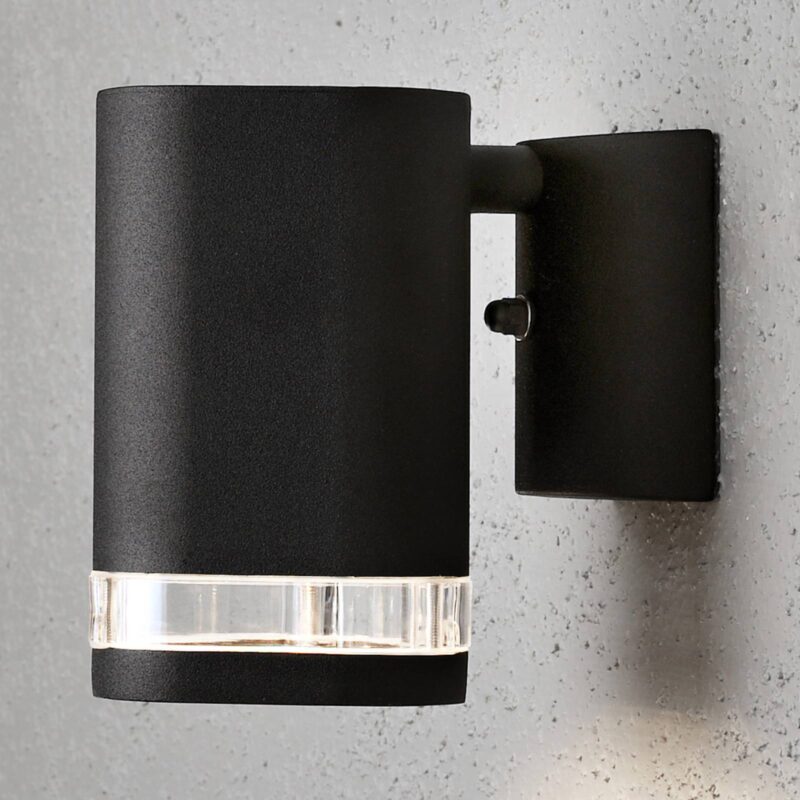 Vonkajšie svietidlo Modena s výrezom 1-pl. čierne Vonkajšie svietidlo Modena s výrezom 1-pl. čierne