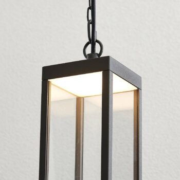 Vonkajšie závesné LED svietidlo Cube sklenené 26
