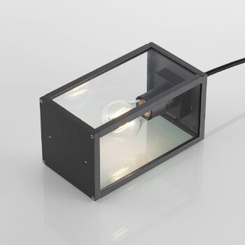 Vonkajšie závesné svietidlo Lindby Filimon, antracit, 22 cm, IP44, E27