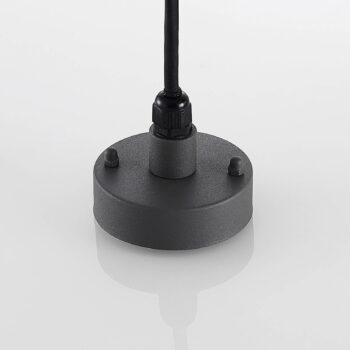 Vonkajšie závesné svietidlo Lindby Filimon, antracit, 22 cm, IP44, E27