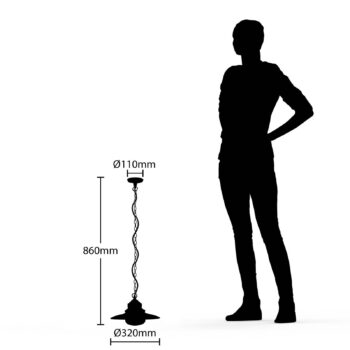 Vonkajšie závesné svietidlo Lindby Roisin, antracit, kov, Ø 32 cm