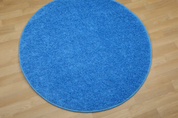Vopi, AKCIA: 120x120 (průměr) kruh cm Kusový koberec Color shaggy modrý guľatý, modrá, chodba / predsieň