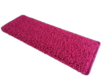 Vopi DOPREDAJ: 24x65 obdĺžnik cm Nášľapy na schody Color Shaggy ružový obdĺžnik, samolepiaci - 24x65 obdĺžnik (rozmer vrátane ohybu)