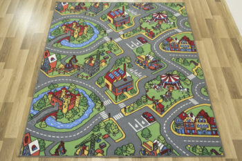 Vopi, Detský kusový koberec Hravé mesto, 250x350, viacfarebná, detská izba