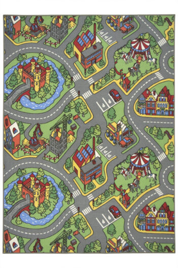 Vopi, Detský kusový koberec Hravé mesto, 50x80, viacfarebná, detská izba