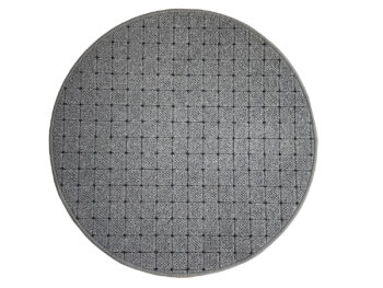 Vopi, Kusový koberec Udinese sivý kruh, 67x67 (priemer) kruh, šedá, chodba / predsieň